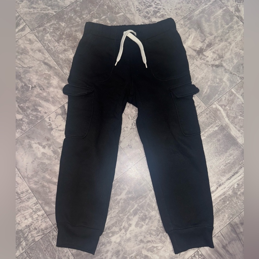 Old Navy Toddler Boys Black Cargo Jogger Sweatpants Size 4T